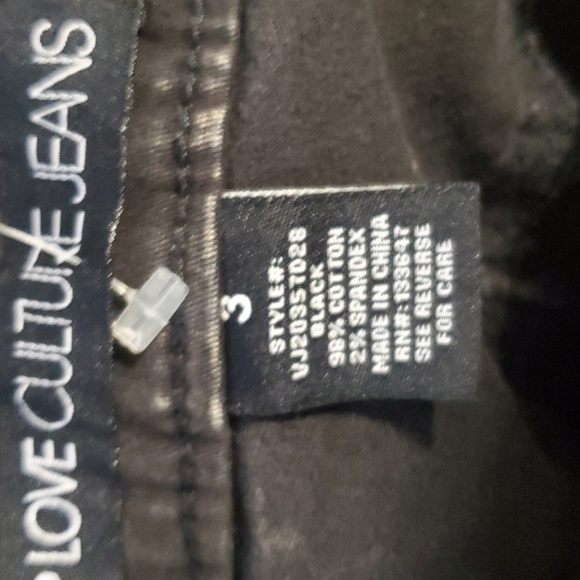 Love Culture jeans women's size 3 black tannish distressed areas distressing - Picture 13 of 14